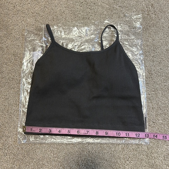 Zenana ash grey ribbed bralette S/M - Picture 9 of 11